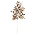 Galho Natal Grande Dourado Azevinho Brilho E Pinhas 70cm