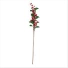 Galho Pick Natalino Berries Vermelho E Folhas Enfeite Árvore de Natal - 70CM