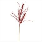 Galho Vermelho Glitter Ramo Natalino Haste 80cm 3UN