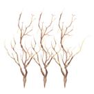 Galhos de árvores secas com chifre artificial decorativo, 3 unidades