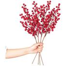 Galhos de Frutos de Natal Vermelhos Com 60cm de Comprimento Decoração Natal Árvores e Arranjos Galhos de Frutos de Natal Vermelhos Com 60cm de Comprimento Decoração Natal Árvores e Arranjos