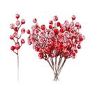 Galhos De Neve Artificial Com Frutas Vermelhas 20pcs Decoração Para Árvore De Natal DIY Artesanato