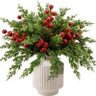 Galhos de pinheiro artificiais Watayo Christmas 60 unidades com frutas vermelhas