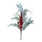 Galhos Natalinos Decorativos Berry Folhas Vermelhas - 67cm Galhos Natalinos Decorativos Berry Folhas Vermelhas - 67cm
