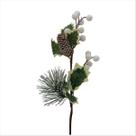 Galhos Picks Nevado com Pinha Berrys de Neve 43 cm