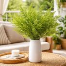 Galhos Ramo Samambaia Planta Artificial Jardim 40cm Kit 4pçs