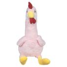 Galinha De Pelúcia Peludinha Sentada 33Cms - Rosa