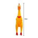 Galinha Frango De Borracha Mordedor Pet Com Som Apito 16cm