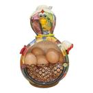 Galinha Porta Ovos Artesanal Casa de Vó Organizador em Cabaça 26 a 29cm