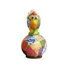 Galinha Vovó em Cabaça Decorativa com Óculos e Coque 10 a 12cm