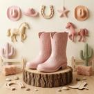 Galocha Bot Texana Infantil Menina Botinha Country Cano Alto