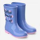 Galocha Disney Fall Rain Stitch Infantil Azul