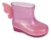 Galocha Luelua Menina Baby Borboleta Transparente Estilosa Galocha Luelua Menina Baby Borboleta Transparente Estilosa