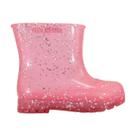 Galocha Mini Melissa Welly Shiny Elements Baby Rosa/Glitte
