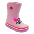 Galocha Plugt Infantil Menina Unicórnio 3D Rosa