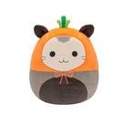 Gambá de pelúcia Squishmallows Original Luanne Grey 30 cm com chapéu