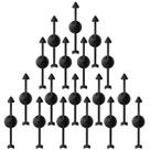Game Spinner Arrow Black Plastic, 50 pacotes de 7,6 cm Zhanmai