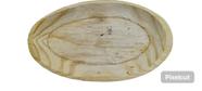 Gamela de Madeira Artesanal Natural Decoraçao Petisco 33cm Branca