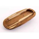 Gamela Oval pequena em madeira teca 26,8 x 50 cm - ARTEINOXX