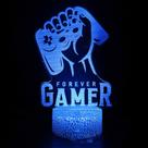 Gamepads LED 3D que mudam de cor com luz noturna para jogadores para sempre