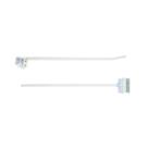 Gancheira Simples Lx 25 Cm Branco Kit 200 Gancheira Simples Lx 25 Cm Branco Kit 200