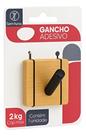 Gancho Adesivo 4,5cm Ferro e Bambu