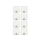 gancho adesivo multiuso quadrado porta toalha 123útil 8peças - 123 util gancho adesivo multiuso quadrado porta toalha 123útil 8peças - 123 util