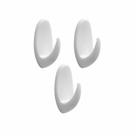 Gancho Adesivo Plástico Oval Médio 3 Unidades - Bemfixa Gancho Adesivo Plástico Oval Médio 3 Unidades - Bemfixa