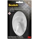Gancho Adesivo Scotch Plástico Fixação Permanente Interno Branco Gancho Adesivo Scotch Plástico Fixação Permanente Interno Branco