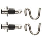 Gancho Armador Rede Descanso Dormir Batom Chumbar Niquelado - 1 Par Gancho Armador Rede Descanso Dormir Batom Chumbar Niquelado - 1 Par