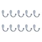 Gancho Cabide De Parede Vertical Cromado - Kit 10 Und