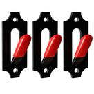 Gancho de armazenamento LAJIAOZ Skull Hangers, 3 peças de silicone vermelho