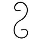Gancho de armazenamento LIVING ACCENTS Black Steel 15 cm S Hook