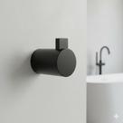 Gancho de Banheiro Preto Fosco Resistente à Umidade, Fixação Firme e Design Moderno Linha Império Black WESTING by BSMIX