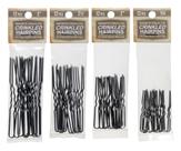 Gancho de cabelo enrugado Variety Stainless Steel SILVER Heavy Duty Snagless, 4 pacotes de 12 grampos de cabelo feitos à mão