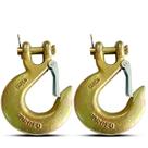 Gancho de corrente de aço Clevis Slip Hook 3/8" G70, 18.000 libras, pacote com 2