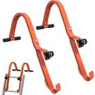 Gancho de escada com roda para acesso ao telhado, pacote com 2 unidades Heavy Duty
