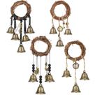 Gancho de maçaneta Witch Bells Protection Wind Chime, conjunto de 4