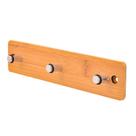 Gancho de Parede Adesivo Triplo Rustico Bambu Multiuso 22cm