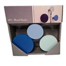 GANCHO DE PAREDE CIRCLE azul mdf 3 pçs