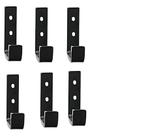 Gancho De Parede De Ferro Estilo Industrial 7x4cm Preto 6pçs - GAN70.6