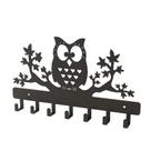 Gancho de parede: Iron Owl Shape, 10 ganchos para armazenamento doméstico