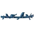 Gancho de parede Nordic Bird Retro Blue Resin 4 Birds 45cm