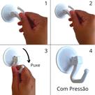 Gancho De Parede Para Toalha De Banho Branco Com Ventosa Gancho De Parede Para Toalha De Banho Branco Com Ventosa