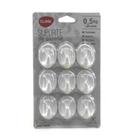 Gancho de Plástico 9 Pçs 3,5cm Adesivo Oval Branco Gancho de Plástico 9 Pçs 3,5cm Adesivo Oval Branco