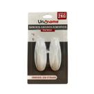 Gancho de plastico oval medio autoadesivo com 2 pcs 8x3x3cm