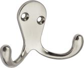 Gancho de roupa duplo National Hardware N325-522 Satin Nickel