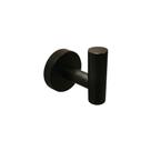 Gancho de Toalha Redondo Inox Preto