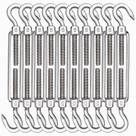 Gancho e gancho Taci 304 em aço inoxidável M6 com tensor (10 unidades) Gancho e gancho Taci 304 em aço inoxidável M6 com tensor (10 unidades)