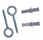 Gancho Fechado Pitão Galvanizado Com Bucha Plástica 6mm Kit Com 3 Pacotes C/100 Peças Cada Gancho Fechado Pitão Galvanizado Com Bucha Plástica 6mm Kit Com 3 Pacotes C/100 Peças Cada